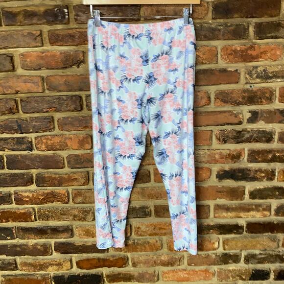 Jessica Simpson Tropical Floral Capri Cropped Pajama Sleepwear Pants Size Medium - Picture 4 of 6
